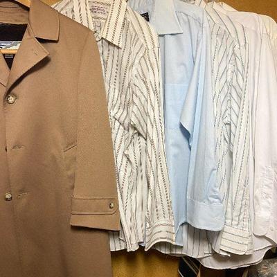 BC16: Vintage Mens Dress Shirts and Overcoat