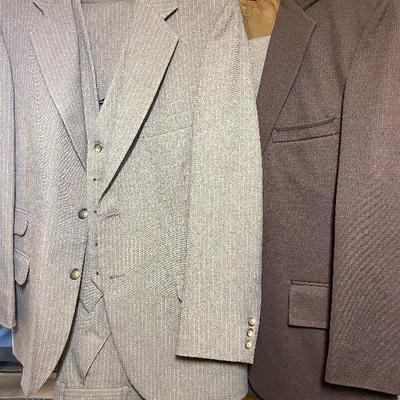 BC17: Vintage Mens Pin-Striped Suit, Dinner Jacket Patch Elbows, and more
