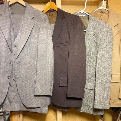 BC17: Vintage Mens Pin-Striped Suit, Dinner Jacket Patch Elbows, and more