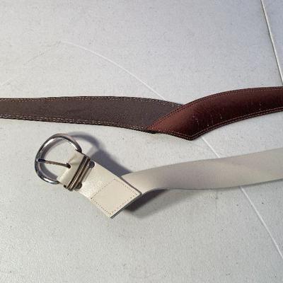 M85: Pair Of 80's Style Belts Extra Small