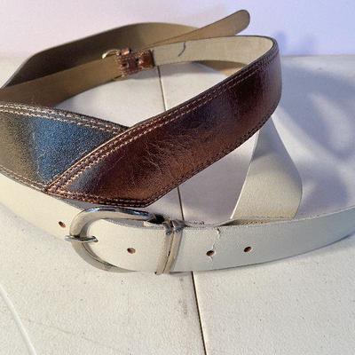 M85: Pair Of 80's Style Belts Extra Small