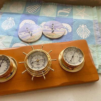 K92: Humidity Barometer, Seashell Placemats & Lighthouse Coaster