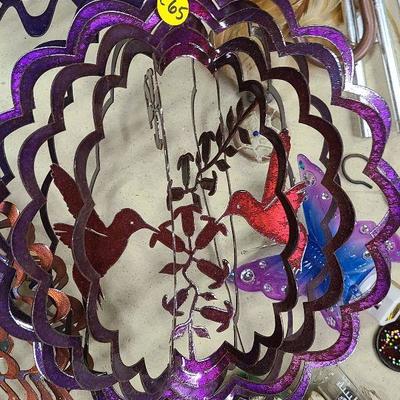 C65:  Humming Bird and Butterfly Wind Spinners and Outdoor Decor