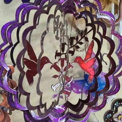 C65:  Humming Bird and Butterfly Wind Spinners and Outdoor Decor