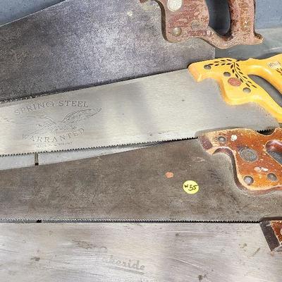 W55: Lot of Hand Saws-Vintage