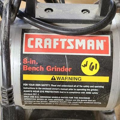 W61: Craftsman 8in. Bench Grinder