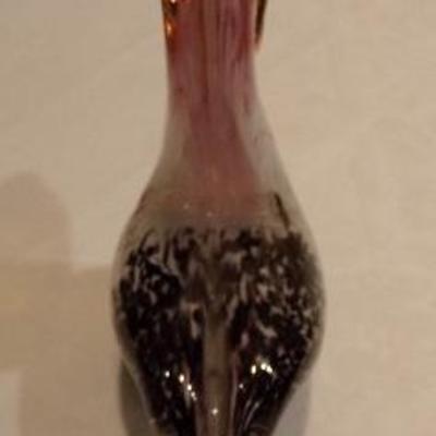 H-29  HAND BLOWN PELICAN AND MINIATURE CLAY POTS