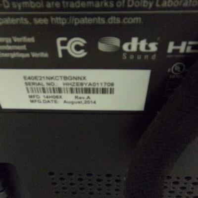 H-45  40" INSIGNIA FLAT SCREEN TV