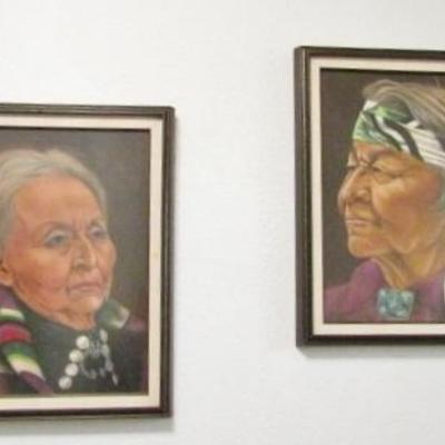 H-51  PICTURES OF NATIVE AMERICAN MAN AND WOMAN