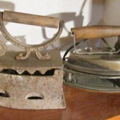 LOT 339   VINTAGE CLOTHES IRONS