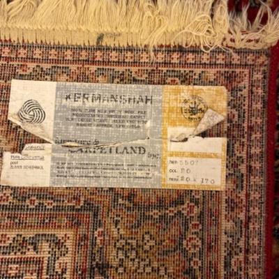 596: Oriental Style Kermanshah Area Wool Rug 