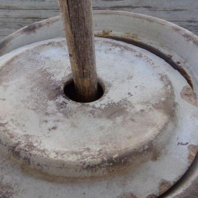 LOT 101  ANTIQUE BUTTER CHURN.  (SG)