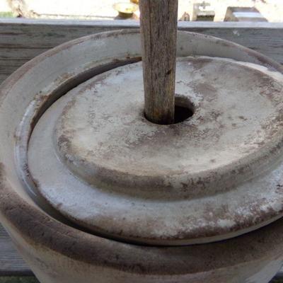 LOT 101  ANTIQUE BUTTER CHURN.  (SG)
