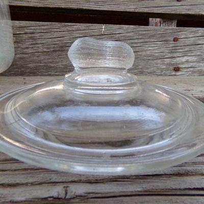 LOT 108  LARGE GLASS "PLANTERS PEANUTS" CONTAINER