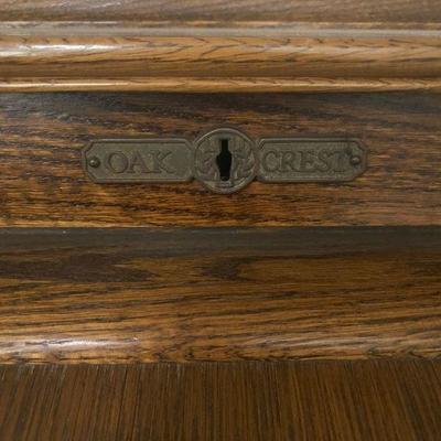 Rare & Beautiful Oak Crest small Roll top desk - 37