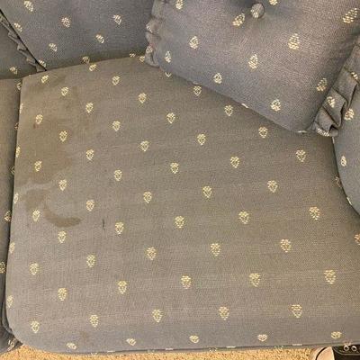 Vintage Country Blue Love Seat Couch
