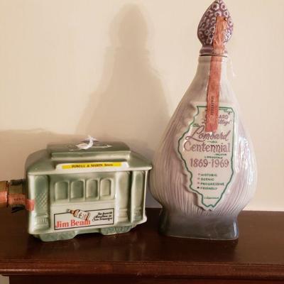 2 Jim Beam Decanters 