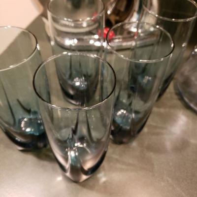 Blue Glasses & Pitcher