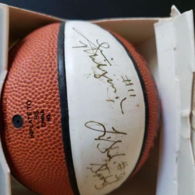 Signed mini collecter basketball 