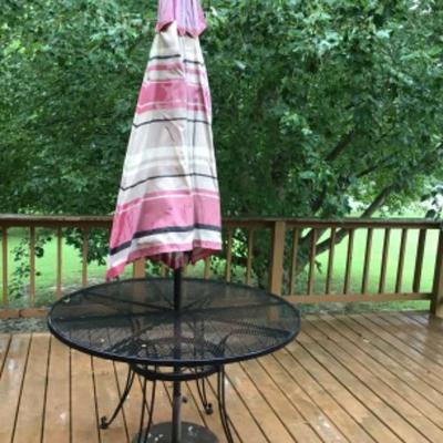 202 Patio Table with Umbrella & Stand