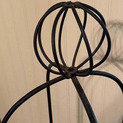 Round Metal & Glass Plant Stand