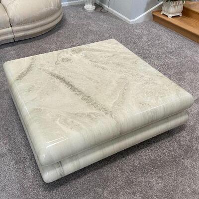 L1: large Square Marble- Like Coffee Table