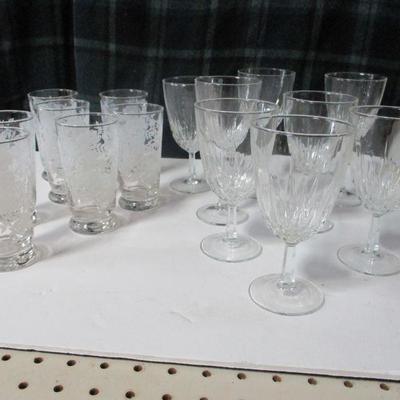 Lot 51 - Juice (marked) & Water Glasses 