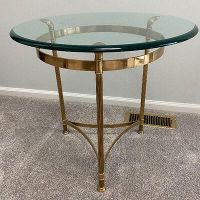 F4: vintage Glass and Brass Table