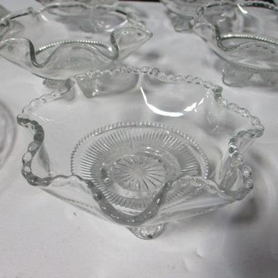 Lot 52 - Clear Glass Dessert Bowls & Plates