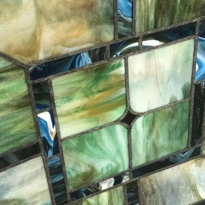 L5: Large Square Antique Stained Glass Panel, 1 of 3