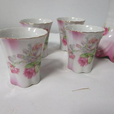 Lot 58 - Nippon Handpainted Chocolate Pot / Teapot Floral Design