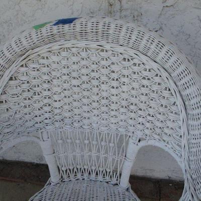Lot 97 - White Wicker Chair