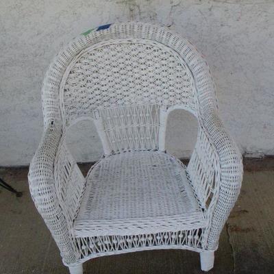 Lot 97 - White Wicker Chair
