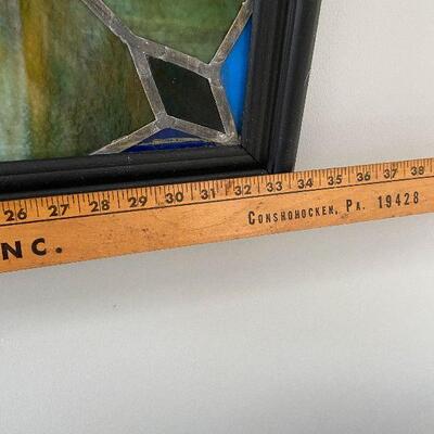 L13: Large Square Antique Stained Glass Pane - 1 of 3 Available