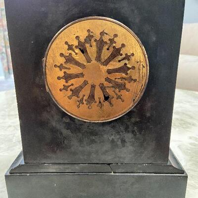 L14: Heavy, Solid, Antique Marble Mantle Clock