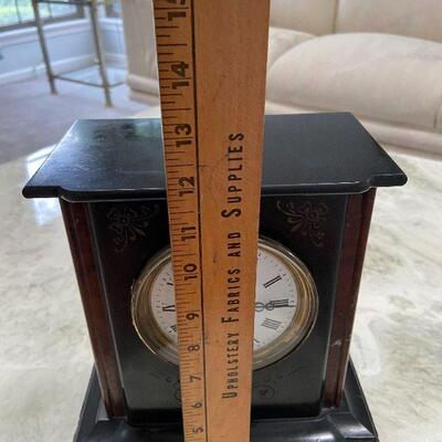 L14: Heavy, Solid, Antique Marble Mantle Clock