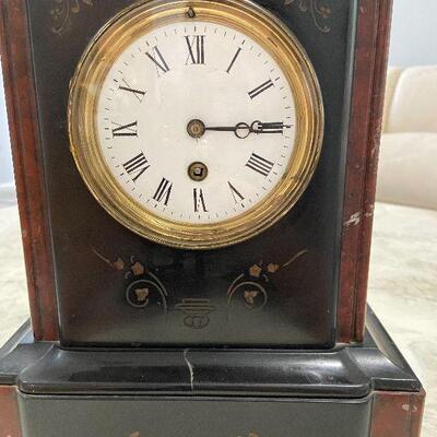 L14: Heavy, Solid, Antique Marble Mantle Clock
