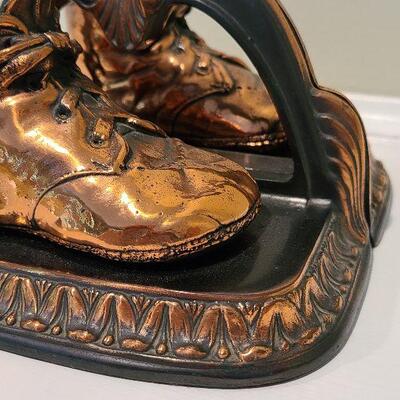 F2: Bronze Baby Shoe Bookends