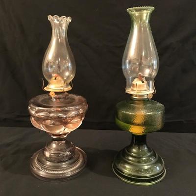 Lot 3 - 2 Vintage Oil Lamps
