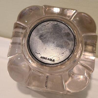 F3: Antique Cast Iron Inkwell Glass Ink Pot w Pen Holder Eastlake