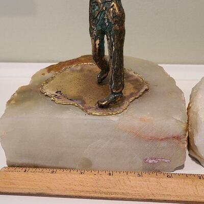 F4: Curtis Jere 1977 Gold Bookends on Marble