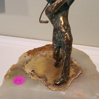 F4: Curtis Jere 1977 Gold Bookends on Marble