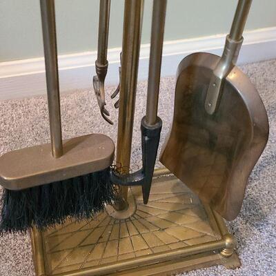 F5: Brass Golf Fireplace Irons