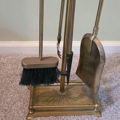 F5: Brass Golf Fireplace Irons