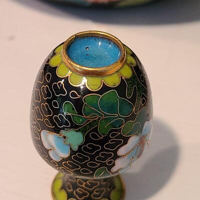F7: Asian Style Brass and Porcelain Jars