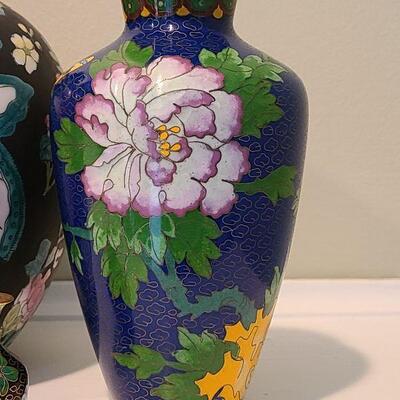 F7: Asian Style Brass and Porcelain Jars