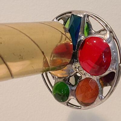 F10: Sheryl Koch Brass & Glass Kaleidoscope and Brass Candle Snuff