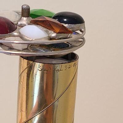 F10: Sheryl Koch Brass & Glass Kaleidoscope and Brass Candle Snuff