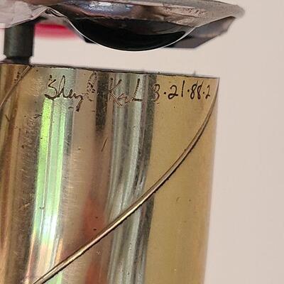 F10: Sheryl Koch Brass & Glass Kaleidoscope and Brass Candle Snuff