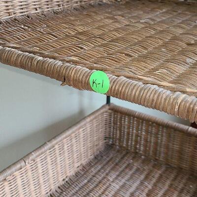 K1: Wicker and Metal Shelving